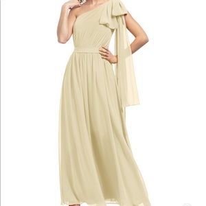 Azazie Naima Champagne Dress